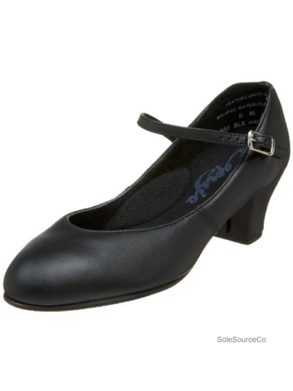 Capezio Women's Character Shoe Black PU Leather Ballet Oxford